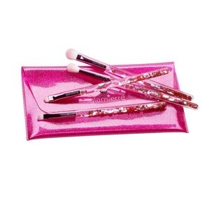 GLAMIERRE Pink Luxe Glitter Eye Brush Collection Set